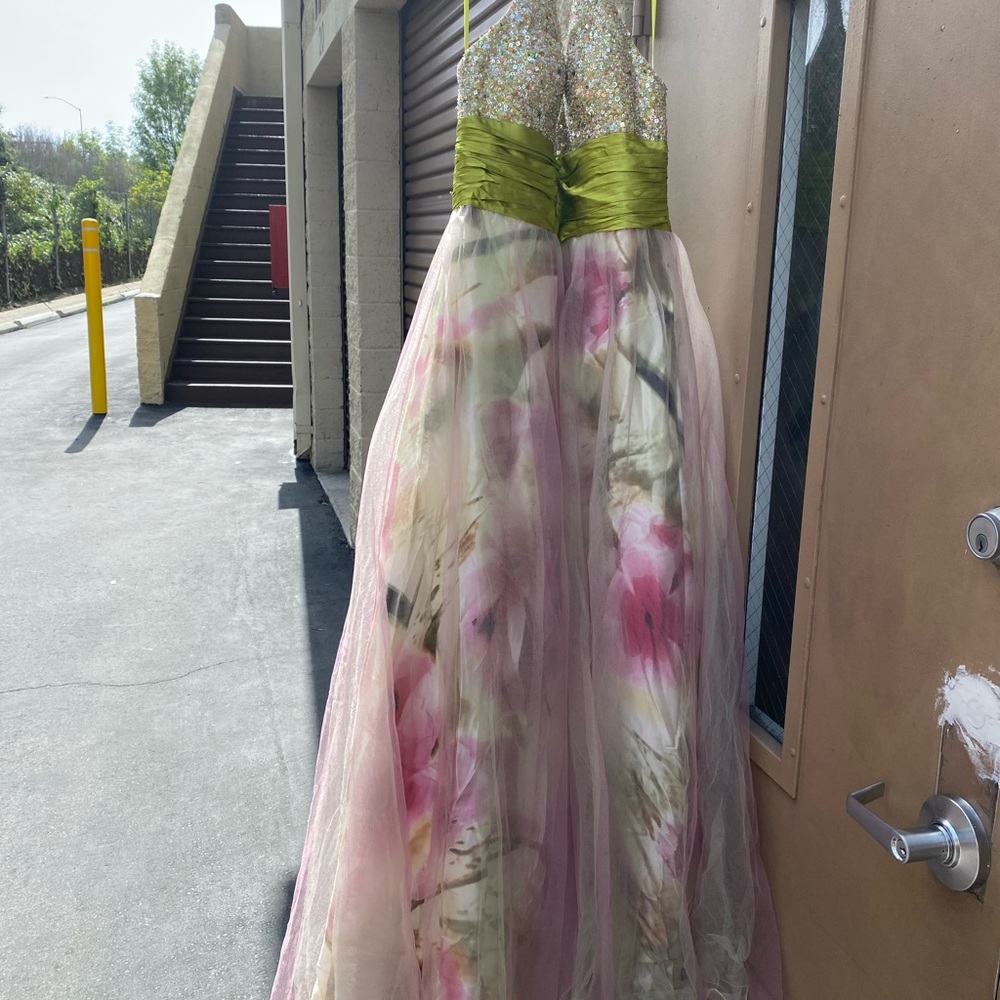 Nina Austin NWT Multicolor Long Gown Studded XL - Picture 2 of 5